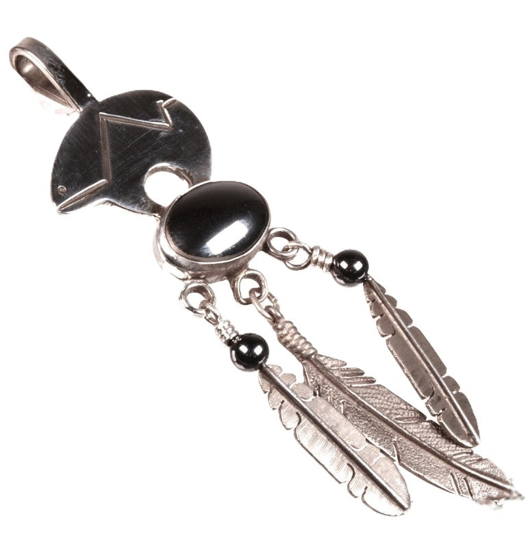 Navajo Sterling Silver Bear Pendant By Michael Kirk
