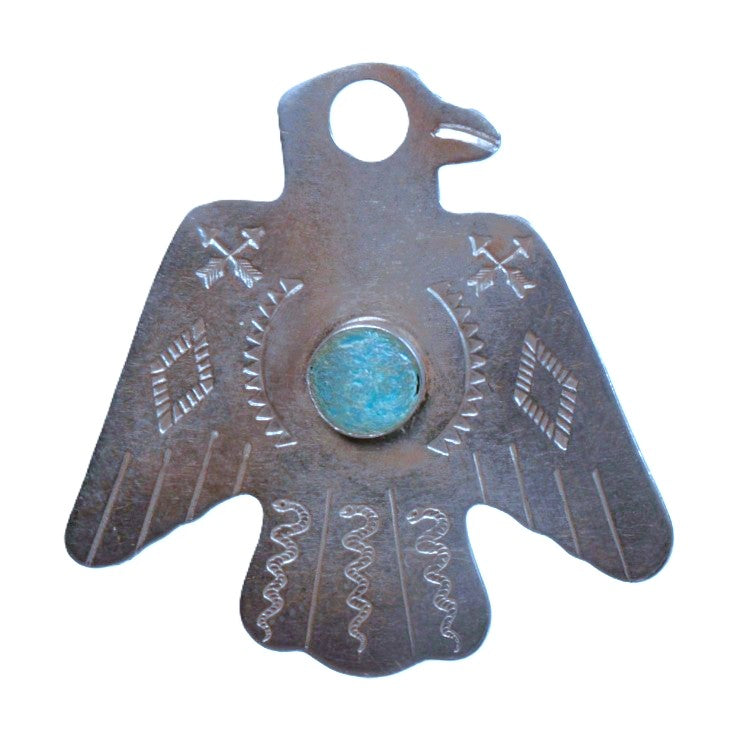 Navajo Thunderbird Charm Nickle Silver Eagle Pendant