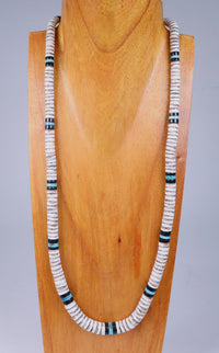 Large Shell Heishi Disk Bead Necklace