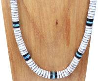 Large Navajo Heishi Shell Disk Bead Necklace