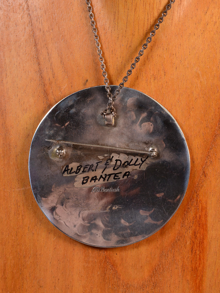 Zuni Pendant/Pin Necklace By Albert and Dolly Bantea