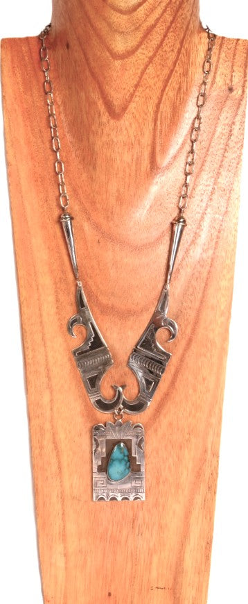 Hopi Pueblo Necklace By Loren Phillips