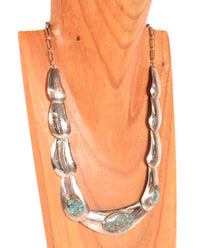 Hopi Pueblo Sterling Silver Necklace by Loren Phillips