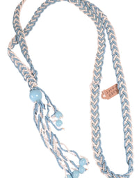 Mohave Blue and White Braid Beaded Necklace