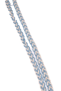 Mohave Blue and White Braid Beaded Necklace