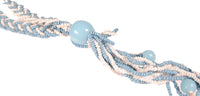 Mohave Blue and White Braid Beaded Necklace