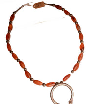 Navajo Amber with Naja Pendant Necklace