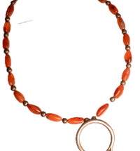 Navajo Amber with Naja Pendant Necklace