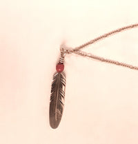 Navajo Sterling Silver Feather Necklace and Earrings Set