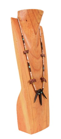 Vintage Zuni Fetish Necklace with Heishi shell and stone beads