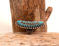 Zuni Sterling Silver Turquoise Settings Ring