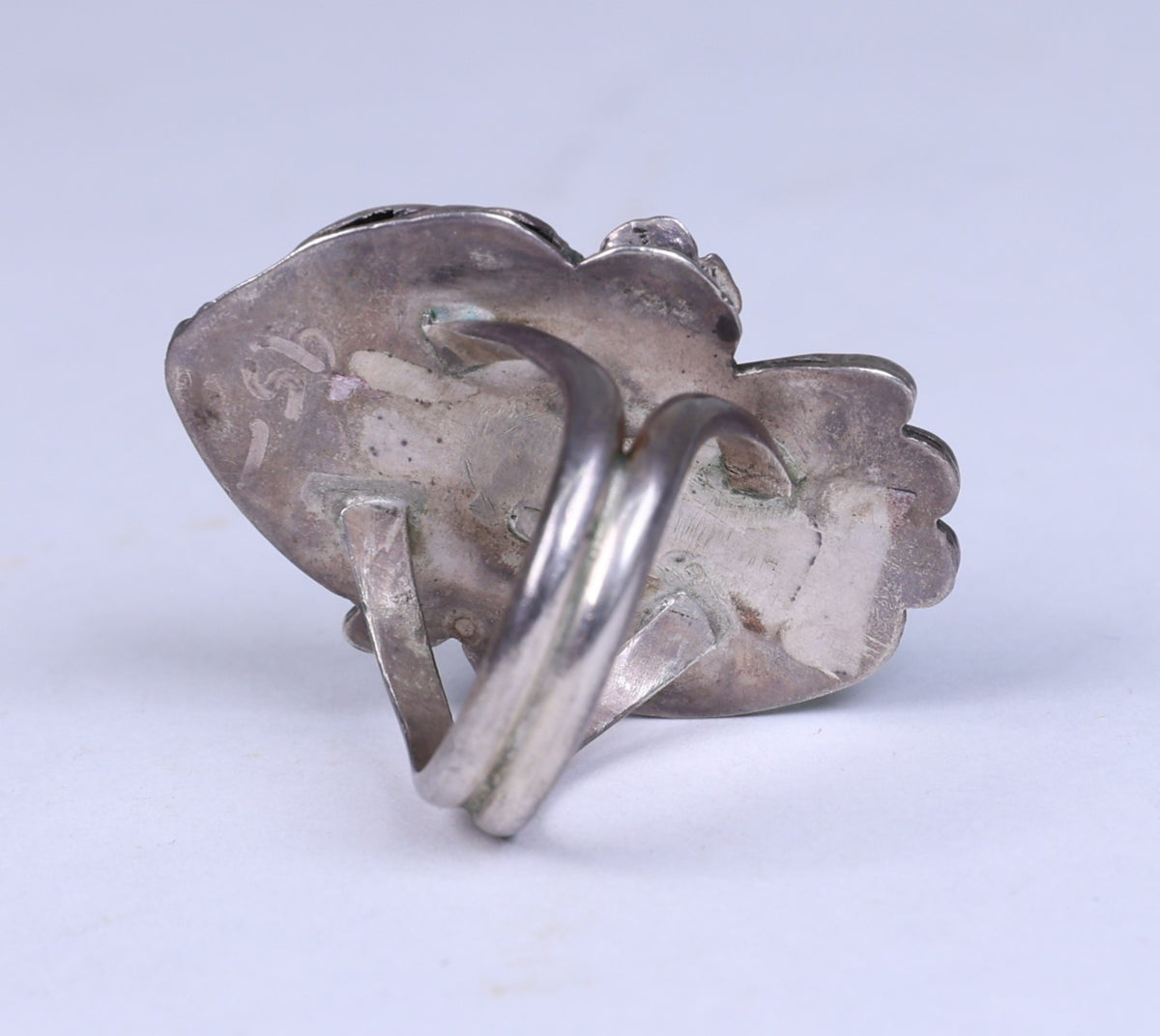 Navajo Sterling Silver Ring with Long Oval Turquoise Setting
