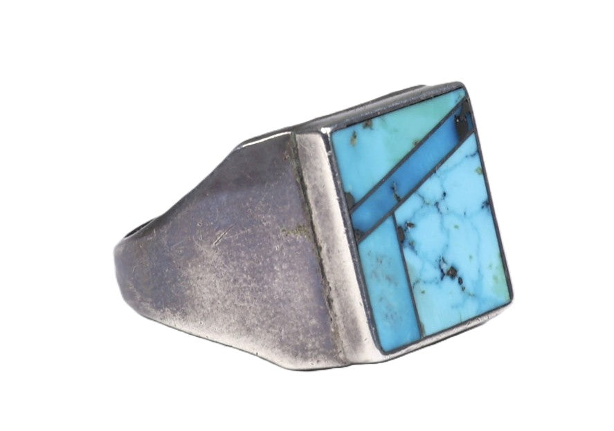 Navajo Square Turquoise Ring