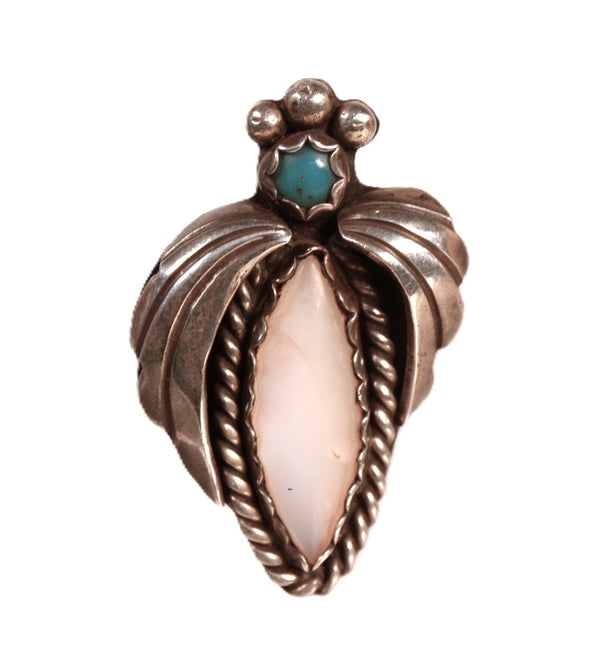 Navajo Mother of Pearl and Turquoise Ring