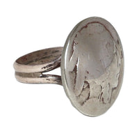 Navajo Silver Nickle Indian Head Ring