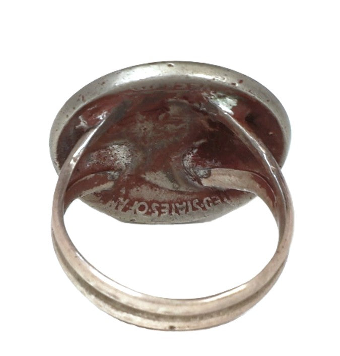 Navajo Silver Nickle Indian Head Ring
