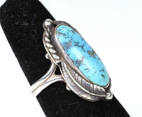 Navajo Sterling Silver Oval Turquoise Ring