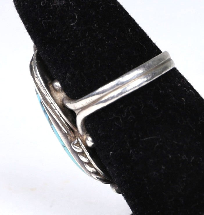 Navajo Sterling Silver Oval Turquoise Ring