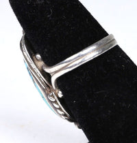 Navajo Sterling Silver Oval Turquoise Ring