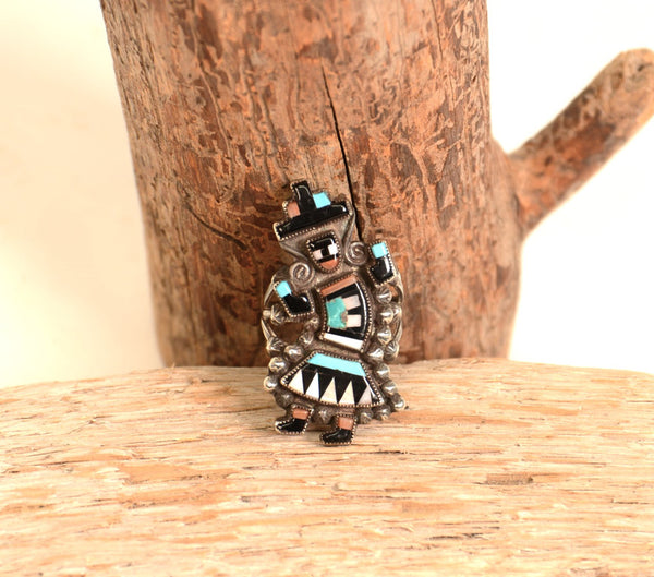 Zuni Pueblo Multistone Gahn Dancer Ring