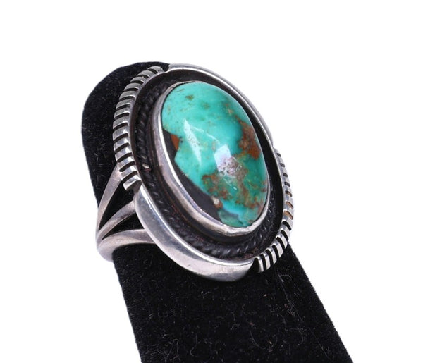 Navajo Sterling Silver Ring with Turquoise Setting