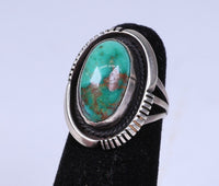 Navajo Sterling Silver Ring with Turquoise Setting