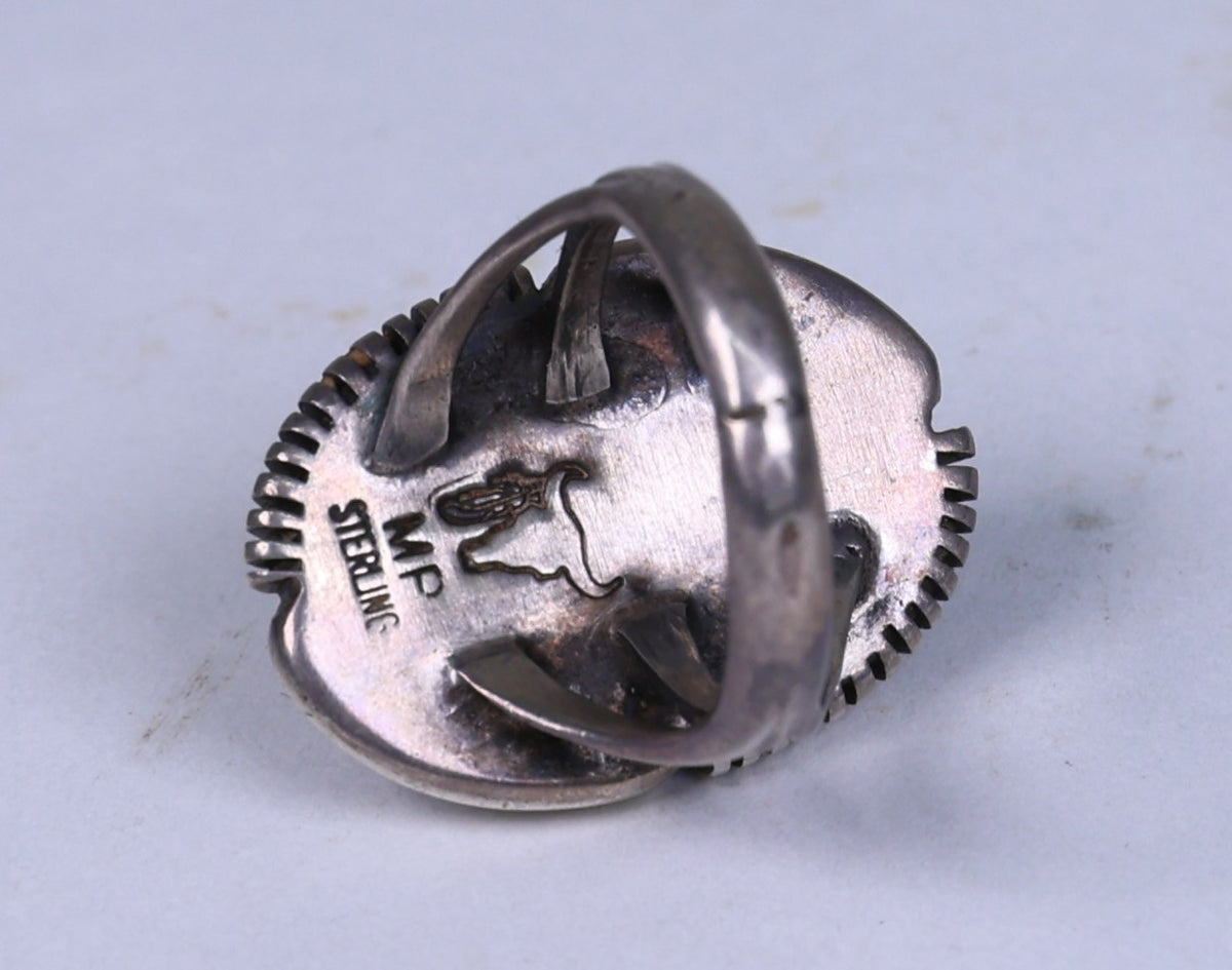 Navajo Sterling Silver Ring with Turquoise Setting