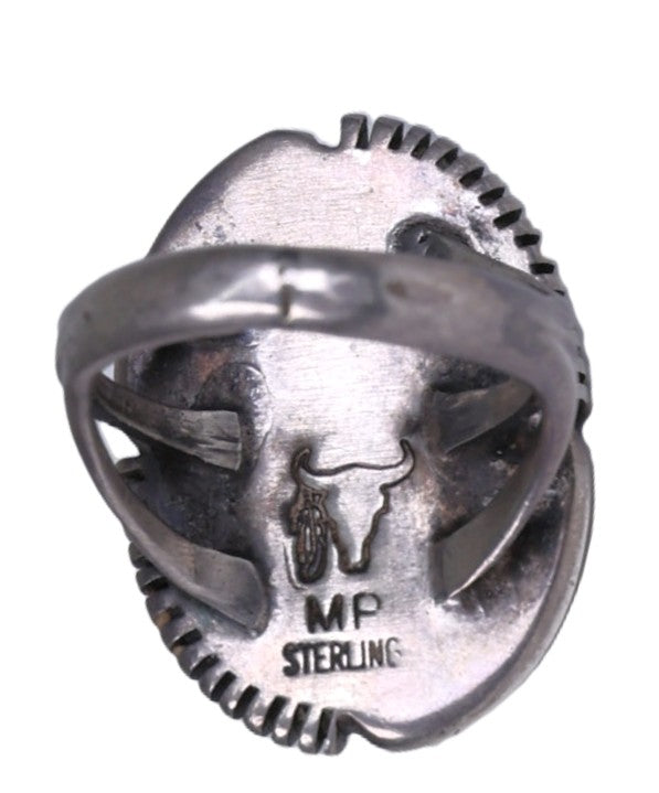 Navajo Sterling Silver Ring with Turquoise Setting