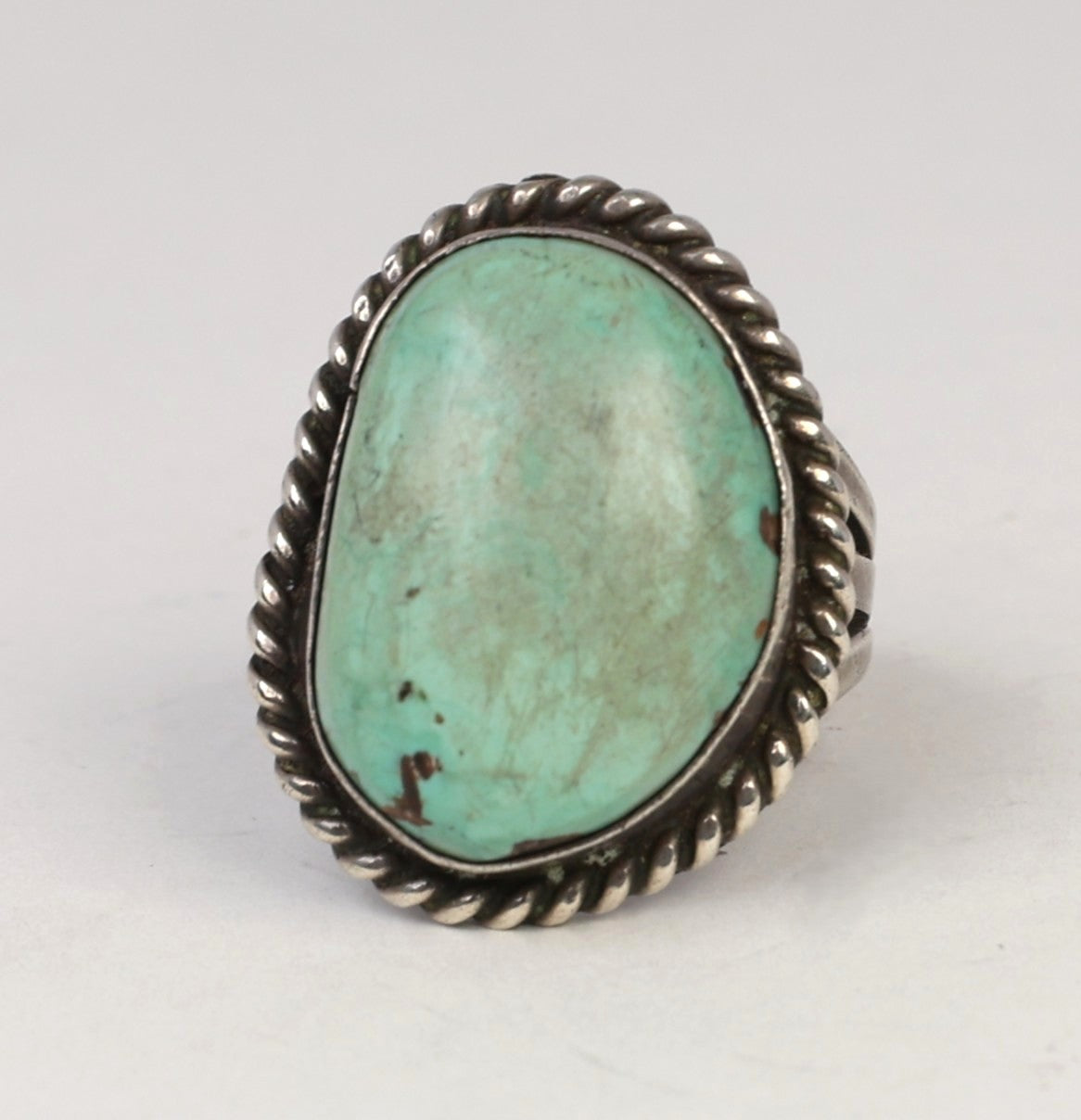 Navajo Sterling Silver Ring with Turquoise Setting