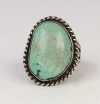 Navajo Sterling Silver Ring with Turquoise Setting