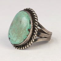 Navajo Sterling Silver Ring with Turquoise Setting