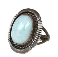 Navajo Natural Light Blue Agate Ring