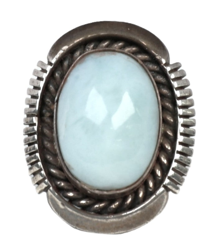Navajo Natural Light Blue Agate Ring