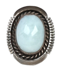 Navajo Natural Light Blue Agate Ring