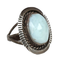 Navajo Natural Light Blue Agate Ring