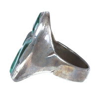 Navajo Sterling Silver With Malachite Ring