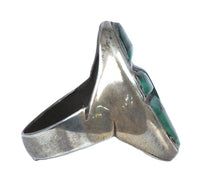 Navajo Sterling Silver With Malachite Ring