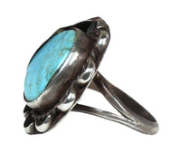 Navajo Sterling Silver With Turquoise Ring