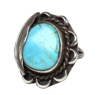 Navajo Sterling Silver With Turquoise Ring