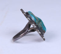 Navajo Sterling Silver Turquoise Setting Ring