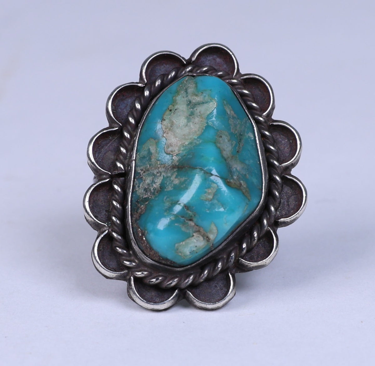 Navajo Sterling Silver Turquoise Setting Ring