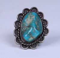 Navajo Sterling Silver Turquoise Setting Ring