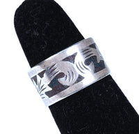 Taxco Mexican Silver Chipped Inlay Ring
