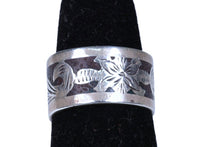 Taxco Mexican Silver Chipped Inlay Ring