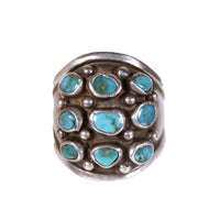 Zuni Pueblo Sterling Silver and Turquoise Ring
