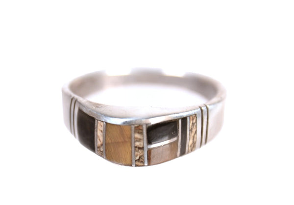 Navajo Inlay Mixed Stone Ring