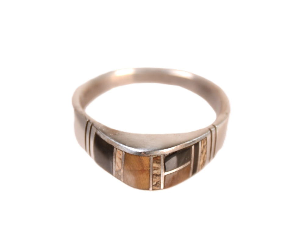 Navajo Inlay Mixed Stone Ring