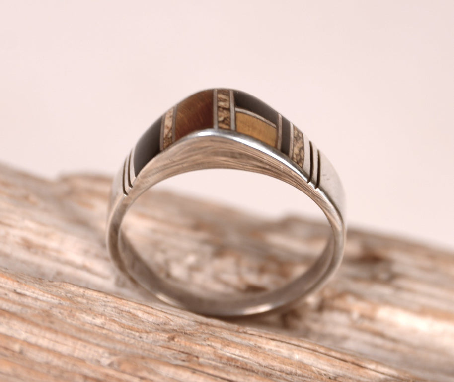 Navajo Inlay Mixed Stone Ring