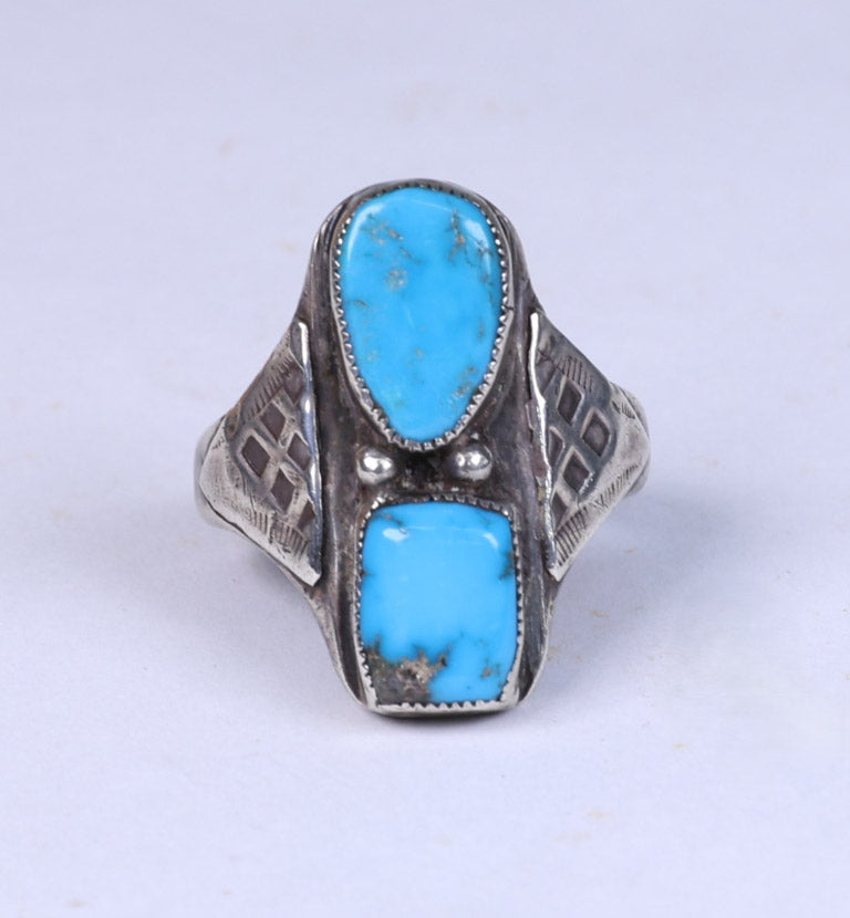 Navajo Sterling Silver Turquoise Ring
