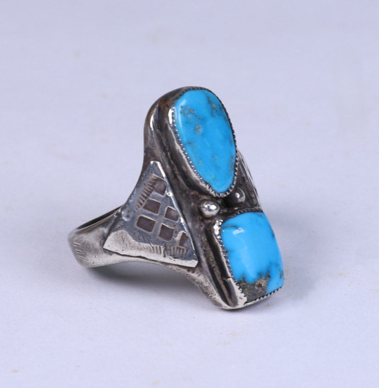 Navajo Sterling Silver Turquoise Ring